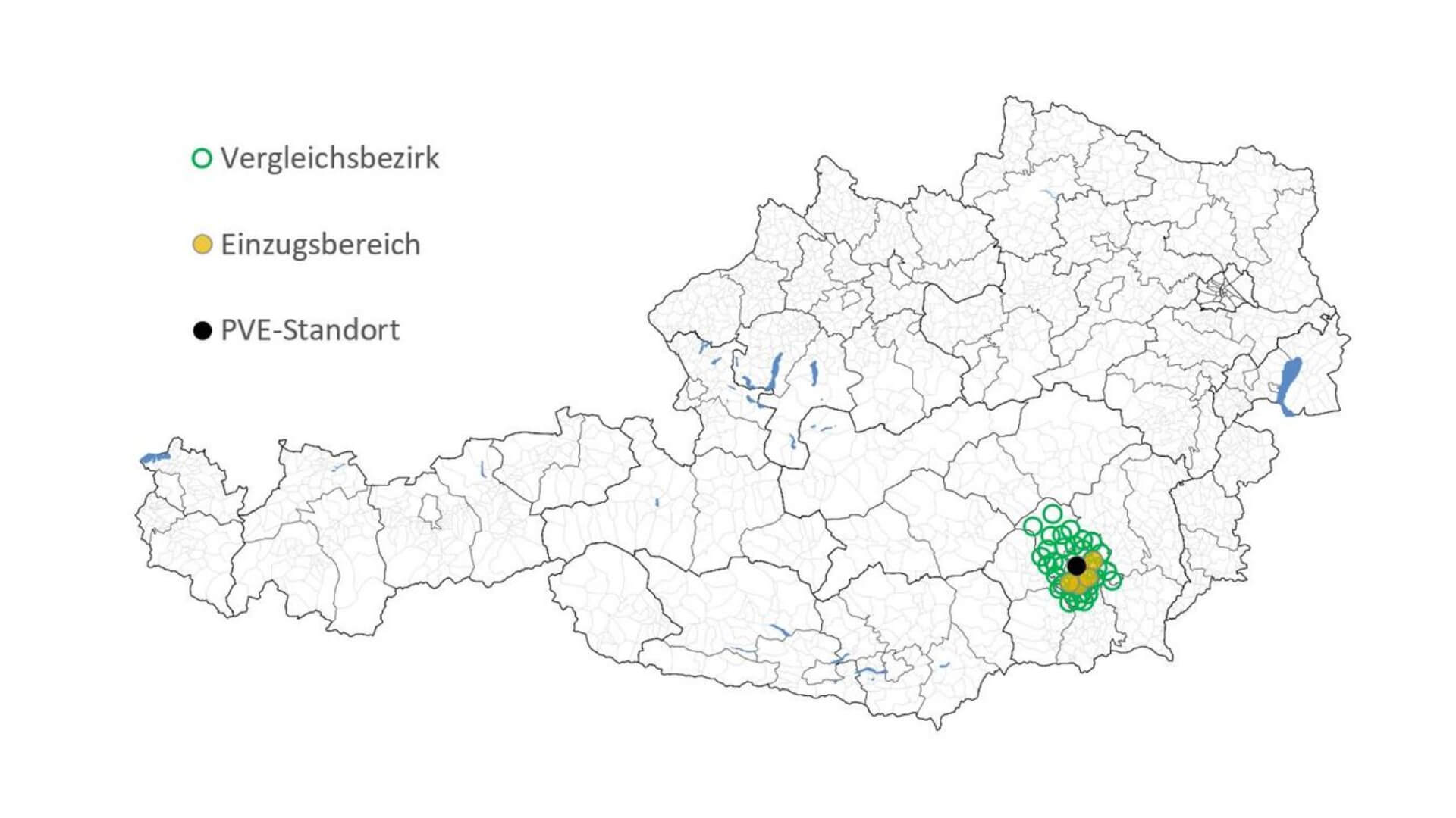 Das Bild zeigt Österreich mittels Karte.