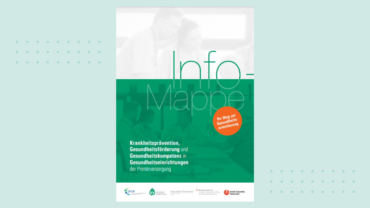 Titelblatt der Info-Mappe.